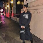 Freddie Ransome Instagram - to getting more fits off in ‘24🍾 hoodie: @thegoldlist.co skirt: @maimoun_store boots: @marni bag: @coach