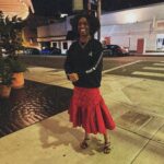 Freddie Ransome Instagram - r&b set closing song: pretty girl rock sweatshirt: @aptc3apparel dress: thrifted heels: @brandonblackwoodnyc