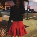 Freddie Ransome Instagram - r&b set closing song: pretty girl rock sweatshirt: @aptc3apparel dress: thrifted heels: @brandonblackwoodnyc