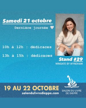 Frédérique Dufort Instagram - J’❤️ tellement le Nouveau-Brunswick !!! 

Deux magnifiques journées à faire des animations scolaires. Un merci immense aux écoles pour leur accueil et aux bénévoles qui nous font découvrir leur belle région! 🫶🏻

Et ça continue, parce que le @salon_du_livre_dieppe ouvre officiellement ses portes demain ! Du jeudi 19 au dimanche 22 octobre, vous pourrez venir découvrir plein de livres et rencontrer leurs auteurs au Wingate by Wyndham @hotelwingatedieppe ! Je vous laisse mes horaires de dédicaces et d’activités dans les photos. Animations, soirée littéraires, conférences ; il y en a pour tous les goûts et tous les âges! Au plaisir de vous y voir en grand nombre.