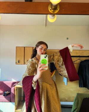 Freya Mavor Instagram - Belated thanks to @chichesterft and all THE OTHER BOLEYN GIRL gang of wondrous creative creatures. I laughed, wept, swept about in golden sleeves, jumped in the sea a lot and loved every minute. Merci.
