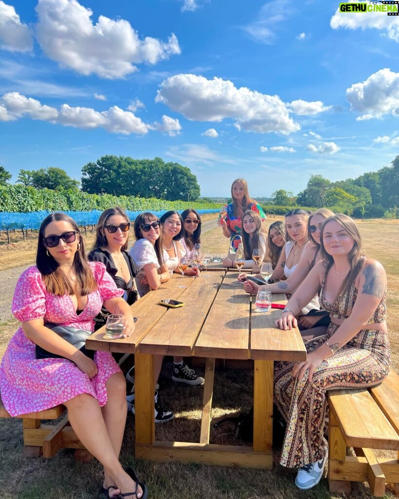 Freya Nightingale Instagram - Yesterday I turned 29 and it was one of the best days ever. Thank you @gusbourne_wine for a lovely visit - such a beautiful vineyard and the staff were amazing 🥹🍇