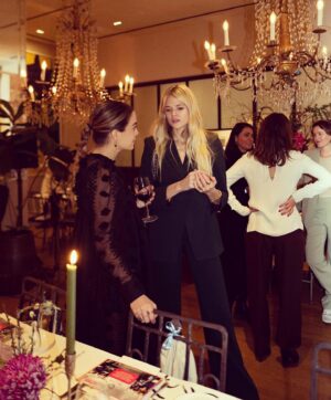 Gabriella Wilde Instagram - Ever inspired but this woman @chelsealeyland 
Thank for you for your bravery in bringing the discussion of #endometriosis to the front. The gender pain gap is REAL.
Also thank you @wearethecycle for a wonderful enlightening evening and for all the important and vital work you do. 
Also the wonderful sponsors
@homeofhai 
@kaylolife 
@germaine_des_pres 
 Chelsea’s collaboration with @germaine_des_pres will give 20% of all sales to @wearethecycle 💗💕