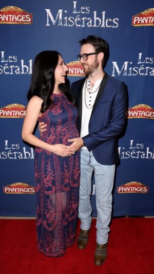Gabrielle Ruiz Instagram - Hey did we mention we’re having another girl? 🥰 Thank you @hollywoodpantagestheatre for having Philip, me and little pea 2 at the Les Miz opening night. A cast *not* to be missed! Special thx to @chelsealaurenla and @ic_nani for making me feel so seen and loved! 🤰🏽 #pregnantbelly #babygirl @ppisanchyn