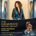 Gaby Moreno Instagram - Estoy tan emocionada con esta noticia. 😭❤️ Será un honor cantar en el #GRAMMYpremiere este 4 de Feb. Incredibly honored to sing at the Grammy premiere ceremony this year!! 🗓️ Tune in Sun, Feb. 4th at 3:30pm ET / 12:30pm PT 📲 Watch on live.GRAMMY.com and on the #RecordingAcademy Youtube Channel