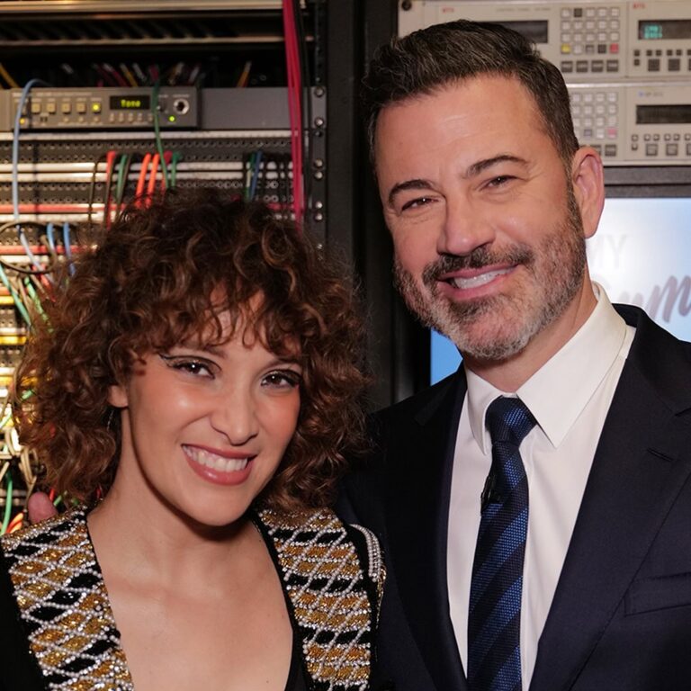 Gaby Moreno Instagram - Full circle moment! I was a student at @mihollywood back in the early 2000s and walking down Hollywood Blvd someone came up to me and asked me if I wanted to be a part of a “brand new late night show” premiering that day! Of course I said yes and was ushered right into the theater where I sat in the 2nd row as part of the very first @jimmykimmellive show! (The guests were George Clooney, Snoop Dog and Coldplay!)…. Cut to…2 decades later (😱) and now I got to be the musical guest on this show!! 🙃🙃🙃 Craziest moments of my life. So thankful for having so many people join me on this amazing ride!! ❤️ 1. The man himself and I 2. @iamguillermo 🤩 3. Being silly backstage 4. My incredible MUA @kristenpulice giving me that glam rock look! 5. Incredulous at hearing Jimmy say my name and hold my album DUSK 😅 6. Sitting in the audience where I sat all those years ago 7. Striking a pose with my wonderful mgmt team @ari.technica @gilgastelum3 (missing @lana.del.mack from @cosmicaartists and @danielleque from @nootheragency who are some real MVPs!) ❤️ full !