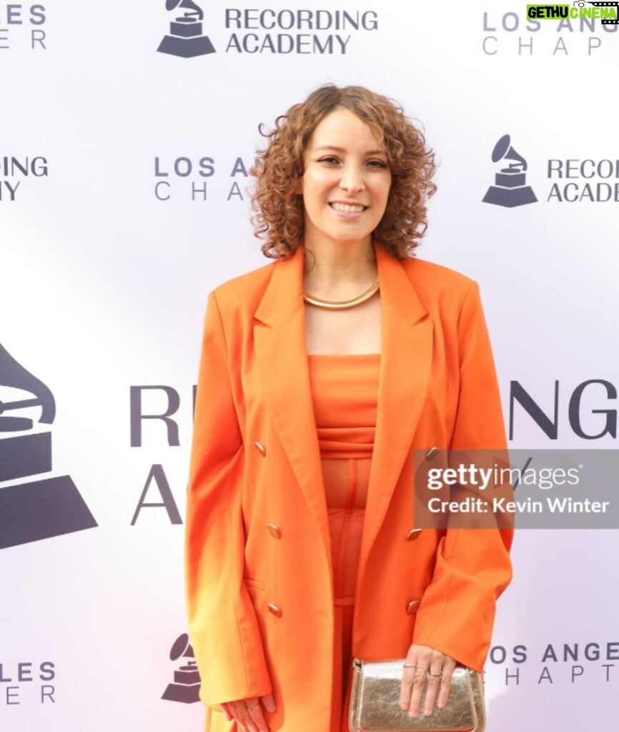 Gaby Moreno Instagram - Kicking off #GRAMMY week celebrating all nominees with both the NY and LA @recordingacademy chapters. 🙌🏼🧡🤗 Thank you @sesaclatina @cosmicaartists Styled by the fabulous @kimmyerin NY 👗 by @semsem LA 👗 by @angelikajozefczyk Necklace @lele_sadoughi LA rings @ninaberenato