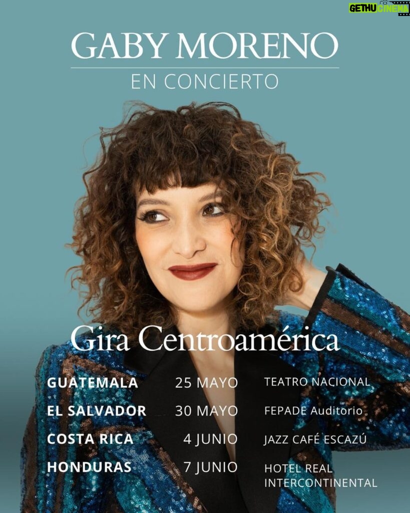 Gaby Moreno Instagram - Ahora si! Preparándome para mi primera gira por Centroamérica!!!! 🇬🇹 🇸🇻 🇨🇷 🇭🇳 🙌🏼🙌🏼🙌🏼 Tickets info: www.gaby-moreno.com