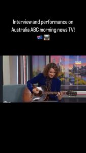 Gaby Moreno Instagram - 8am performance, excuse the raspiness 😅 Thanks for having me @abcaustralia 🙌🏼#NewsBreakfastStudio #solidground #DUSK
