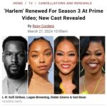 Gail Bean Instagram - She live in Brooklyn but she be in #HARLEM tho! . God x the Ancestors are relentless with the blessings. BIG BEAN in BLOOM: It's a culmination of yall support, all of our prayers x my village. Thank you, @tashmanian @thejerriejohnson @innovativeartists @doreenwilcoxlittle @theentertainmentattorney @tracyyoliver @etucker_pr @staceymuhammad @stillbrittisascorpio @kim_miscia @sheawilliamvanderpoort @brrrittanyb x the entire @harlemonprime family @magenthestylist @tasha4realsmith @yanceyedwards @ladygracebyers @meagangood @shoniquashandai @tylepley plus a plethora of other phenomenal ppl x the bomb ass NY IATSE crew. . . First 2 seasons available on @primevideo NOW! Go catch up/rewatch so when we drop you know what’s going on bc it’s so freaking good!