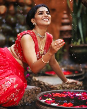 Ganavi Laxman Instagram - Thank you team❤️
Concept styling & outfit : @harshithareddy_stylebook 
Accessories : @bcos_its_silver
MUAH : @makeoverby_roopakala
Photography : @rohith_k_raju
Location : @aurakalari