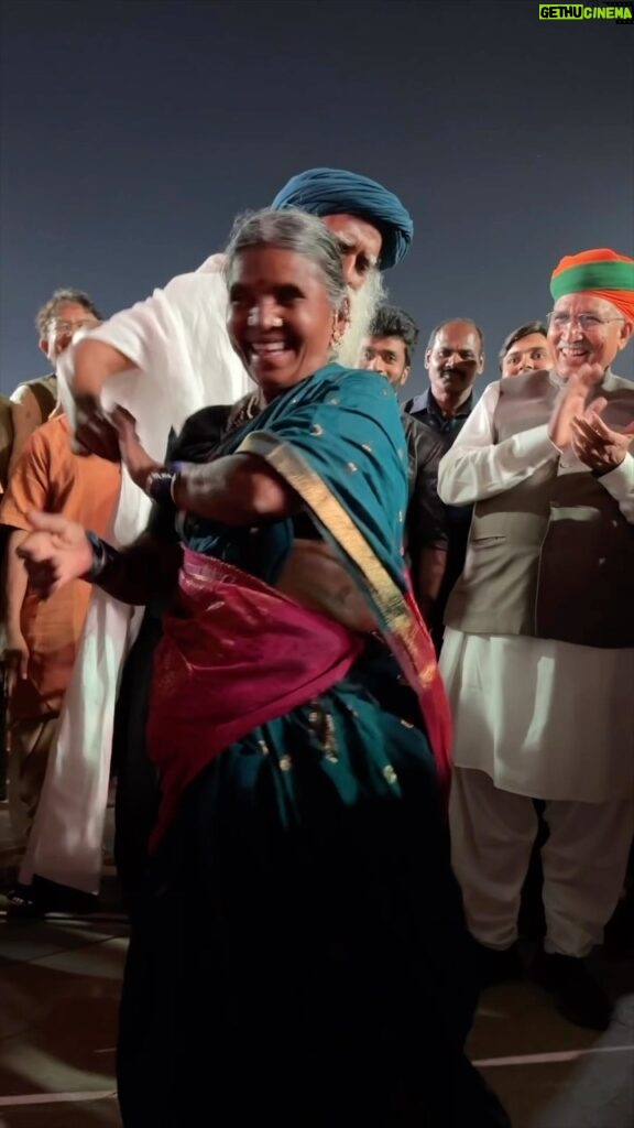 Gangavva Instagram - @gangavva dances with Sadhguru at #Mahashivratri2023 #ShivaShivaAllNight