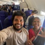 Gangavva Instagram - Gangavva’s first flight ✈️ Journey 😎 Ekkadiki velthunnam guess cheyandi ? ( Hint Shivarathri special) . @anjimamaaa @madhualwaala @gangavva @myvillageshow @indigo @youtubeindia . #flight #firstjourney #youtube #gangavva #anilgeela #flighttime #vlogs