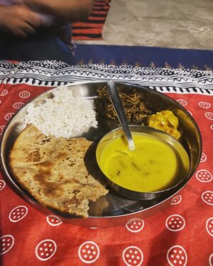 Garima Arora Instagram - Joy lies not just in eating together but also in sharing the kicthen❤️ spending the day cooking with the women of the Prajapat household was a deep dive into their ingredients, cooking techniques, generational recipes and most importantly their robust appetite for life itself. Bajra roti- a meal of kadi, kachri and sangri- sweet childa- bajre ki kheech- poha