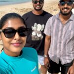 Gayathri Reddy Instagram - Last swim before winter🌊 @nishanth.reddy.5851 @a.l.abi