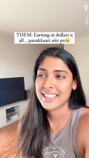 Gayathri Reddy Instagram - Inga vandhu iru appo theriyum 😂
Yes, living abroad has it’s perks, but namma ooru namma ooru dhan❤️
Living in a different country doesn’t guarantee a rich life. In reality, people work REALLY hard and make sacrifices just to get by. 

Life isn’t always fancy as it seems to be on social media. Only someone who has actually moved abroad can understand the challenges. 

This is for those who may sometimes feel envious of people’s lifestyle who stay abroad. It’s to let you know that each of us living away from home is making sacrifices each day… so things might not be as glamorous as they seem to be.
Comment below if u relate !