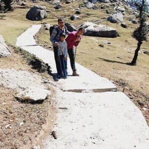 Gayatri Jayaraman Instagram - Trekking with the kids to Chaur Peak in Himachal Pradesh. This is the highest peak in the outer Himalayas (shivalik range) at 12000 feet.