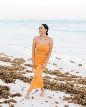 Geles Rodriguez Instagram - sunkissed & salty 🌅✨🧡
•
•
can’t thank @littleredmgmt & @beachboundvacations enough for the most amazing trip this past week from the private luxury airport transfers to the most beautiful stay at @unico2087 🫶🏼 
•
be sure to check out BeachBound’s perfect beach finder quiz which asks you questions about your vacation preferences to match you to your perfect resort, when you sign up for their email and sms you also get $150 off your first booking.
•
📸: @lizmartinezcreations