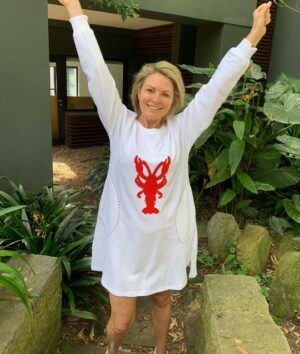 Georgie Gardner Instagram - Freedom day & a little cray cray on the way!! Big 👏 & thanks to the fabulous @mandalay_designs for this cute & comfy number #shoplocal