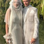Georgie Henley Instagram - and on the 1st of october, breanna peter got married and the sun shone - a day of angels !!🪽🩵💒🪷🕊️