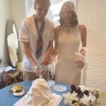Georgie Henley Instagram - and on the 1st of october, breanna peter got married and the sun shone - a day of angels !!🪽🩵💒🪷🕊️