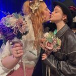 Georgie Henley Instagram - 💒 my beautiful bride and I at Luna Luna - a playground of imagination conjuring the surreal and spectacular - generative, healing, provocation through play - tears of joy and awe! 💐🎩