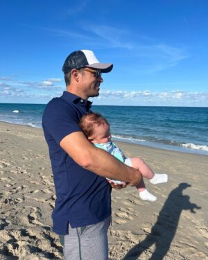 Georgina Bloomberg Instagram - No better way to celebrate 3 months of being alive than to see the ocean for the first time, and no better way to celebrate 3 months of being your parents than to be able to do it with you Sebastian. 👶🏻💙🌊