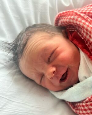 Georgina Bloomberg Instagram - One week since we welcomed this little guy into our family, and let him steal our hearts. Welcome to the world baby Sebastian. 💙 @j_water