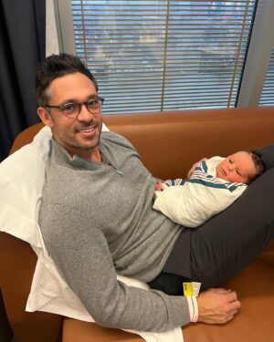 Georgina Bloomberg Instagram - One week since we welcomed this little guy into our family, and let him steal our hearts. Welcome to the world baby Sebastian. 💙 @j_water