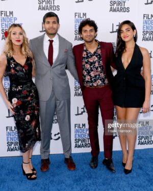 Geraldine Viswanathan Instagram - 7 Days won best first feature at the Indie Spirit Awards!!!! 🎩 we shot this movie in september 2020, deep pandemic, in 8 days with 9 crew members in one airbnb during a heatwave 🌚 endlessly proud of @itskaransoni and @goatdonkey1 and the most hard working @lizzyinfilms. thank you @markduplass @meleslyn for making the impossible possible. it comes out in theatres march 25 if you wanna see Karan get drunk (got to catch a glimpse of it live last night and trust me, you do)