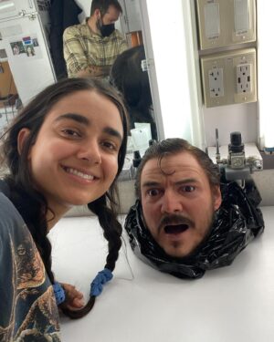 Geraldine Viswanathan Instagram - behind the scenes, if you will.  @driveawaydolls still in theatres and avail to rent at home 🧨
