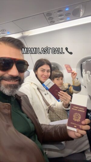Giada Pezzaioli Instagram - MIAMI ✈️ chiama e noi rispondiamo ! 
Con noi c’è Enea, Ambra è rimasta a Lecce con i nonni Pezzaioli che sono arrivati per stare con lei ♥️