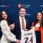 Gimena Gómez Instagram - •| What a weekend! For almost 5 years I’ve seen my now fiancée working hard every day to accomplish his goals. He has taught me perseverance, resistance and resilience as well as many other things. He is not only the new @utsambb head coach now, but also my life coach, too. Thank you so much to the people of San Antonio for the warm welcome! We are so blessed to be a part of this community! Go Runners! 🤙🏻 |• . . . #roadrunners #utsambb #utsaconference #sanantonio #coachclaunch