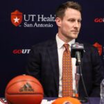 Gimena Gómez Instagram - •| What a weekend! For almost 5 years I’ve seen my now fiancée working hard every day to accomplish his goals. He has taught me perseverance, resistance and resilience as well as many other things. He is not only the new @utsambb head coach now, but also my life coach, too. Thank you so much to the people of San Antonio for the warm welcome! We are so blessed to be a part of this community! Go Runners! 🤙🏻 |• . . . #roadrunners #utsambb #utsaconference #sanantonio #coachclaunch