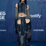 Gina Dirawi Instagram - 🧿🧿Thanks to the Swedish Grammys @grammissverige for the nomination , and @mariabarsoum for this costume made outfit, and the king of hair @bangsbymarre and ofcourse my evil eye jewelry, the only thing I trust in this world🧿🧿