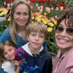 Gina Gershon Instagram – Cherry blossoms, friends and Godkids. #sunday