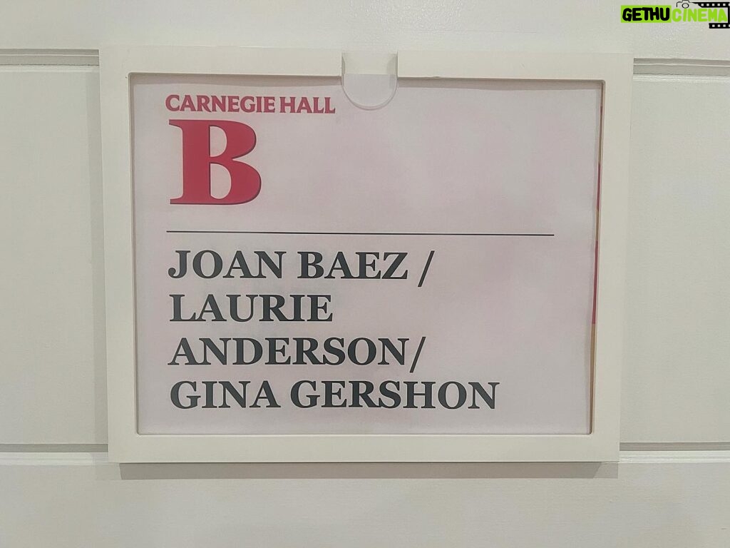 Gina Gershon Instagram - My favorite dressing room Ever. #carnegiehall