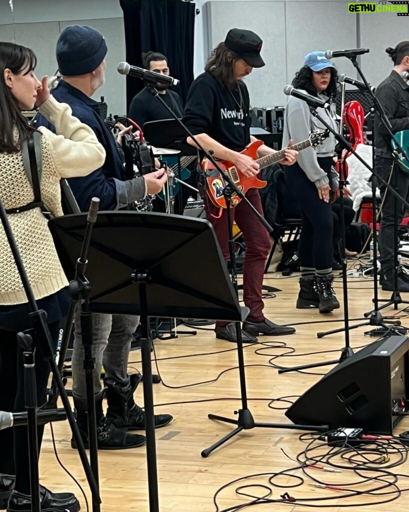 Gina Gershon Instagram - Oh I do love a Sunday rehearsal with groovy people. Happy to be a part of the Tibet House concert tomorrow- if you are in New York… it should be fun! @laurieandersonofficial @philipglass @joancbaezofficial @maggierogers @tibet_effect @gogolbordello plus more- #rehearsals #tibethouse #carnegiehall #icons