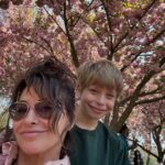 Gina Gershon Instagram – Cherry blossoms, friends and Godkids. #sunday