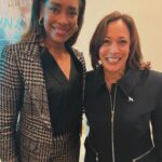 Gina Torres Instagram - Last week I had the honor of attending a wonderful evening with Madame Vice President Kamala Harris, hosted by the glorious @evalongoria ✨ Thank you @vp for being so generous with your time and not shying away from the hard questions about our country that we love.