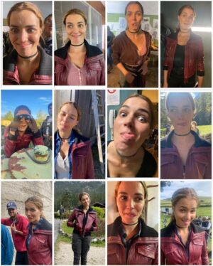 Giusy Buscemi Instagram - Questa sera si chiude un percorso bellissimo.
Io mi emoziono e piango perché penso a quanta Vita é passata in questi mesi di riprese. 
Grazie per averci seguito.! (Vi leggo tutti ma non riesco sempre a rispondere)
Ecco per voi un po’ di scatti inediti 💚

L’alba più bella dalle 5 Torri 
Il Taboo Pacifico della sera 
Foto raccordo (cum linguam) 
Bboni i funghi! 
Merende 
Fonte di ispirazione