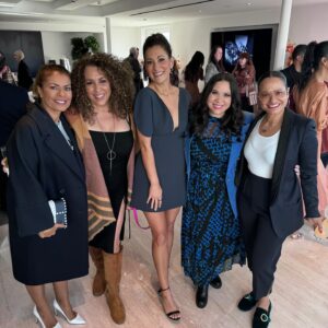 Gloria Calderón Kellett Instagram - Thank you @arianadebose for hosting this beautiful event celebrating our wonderful @evalongoria - we will NEVER get tired of singing her praises cause she deserves them all! And thank you for a morning of community and connection!

Dress: @dvf 
Blazer: @veronicabeard 
Jewels: @melindamaria_jewelry 
Purse: @milly 
Styling & glam: Me

Location: Mandarin Oriental Residences Beverly Hills @mo_residencesbeverlyhills @shvo