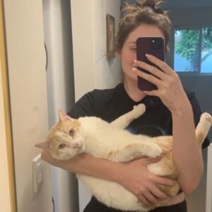 Grace Victoria Cox Instagram - Hi everyone!! This is my favorite cat in the entire world, Gizmo💖Gizmo and I are wondering why no one has applied to adopt him from @perrys_place_la yet 🥺?? Gizmo is the silliest, sweetest, most curious, and loving kitty. The only place he wants to be is with YOU❤️ He’ll always curl up next to you or take a nap by your feet, and will follow you from room to room just so he can be near you 🥹 He loves to explore (he’ll climb into every cabinet) and still plays like he’s a kitten (will literally chase your feet) even though he’s 10 years old, but his favorite thing ever is to make air biscuits while you scratch his head 👼 He is a perfect, quirky baby boy. You can hear him purring SO loudly in almost every video because he’s literally always SO over the moon happy to get to spend time with someone❤️ I hope that Gizmo finds his forever person soon!!! I know that he’ll be the best friend you’ve ever had. He literally PERSONALLY told me that he promises to love you more than anything and be the best boy ❤️🐈 If you have any questions about Gizmo please ask me anything (I adore him and could talk about him for hours tbh)!! If you’d like to apply to adopt Gizmo, please send an email to adoptions@heavenlypets.org or you can find an adoption application at heavenlypets.org ⭐️ if you can’t adopt Gizmo but want to help him find a home, please feel free to share this post so we can work together to find him his perfect person!! 🥰