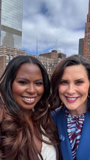 Gretchen Whitmer Instagram - PSA: Detroit is a vibe for the @nfl draft this weekend. 🏈💙 #NFLDraft2024