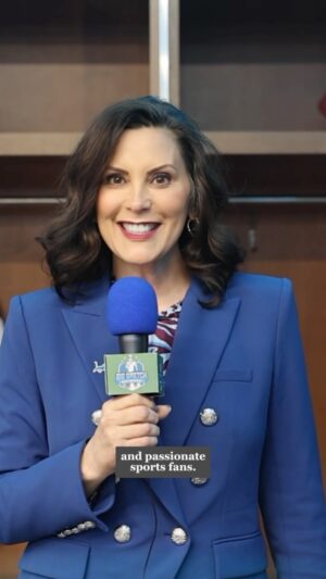 Gretchen Whitmer Instagram - Reporting live, I’m Gretchen Whitmer, and we’re here to bring you all the excitement surrounding the 2024 #NFLDraft 🏈

Don’t miss a moment of the action as Detroit takes center stage.