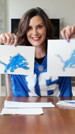 Gretchen Whitmer Instagram - With the #NFLDraft in Detroit this week, everyone’s talking about our @detroitlionsnfl , but a picture is worth a thousand words #OnePride
