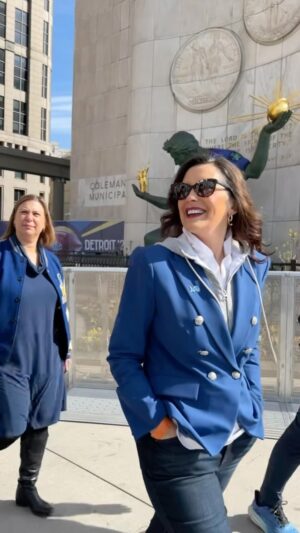Gretchen Whitmer Instagram - Let’s see where my day at the #NFLDraft takes me… 🏈