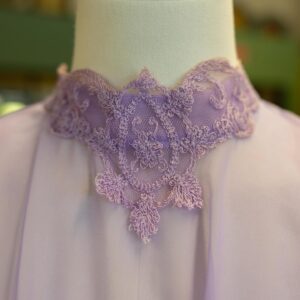 Grey DeLisle Instagram - **SOLD**
Exceptional Ethereal Lavender Dance Goddess Gown 
$125 shipped to Anywhere, USA 
Size: Approximately a modern size 6 

Stunning 1970’s vintage draped chiffon goddess dress crafted from sheer poly chiffon over solid crepe. Crocheted floral appliqués. Zips up the back. 

Note: This is a true lavender. It looks different from photo to photo depending on the light, but definitely lavender and not periwinkle or pink.

Label: ‘Dance Allure’

Overall length: 54-1/2
Bust: Approximate: 34-36” 
Waist: 27-28”
Hips: free
#lavender #goddess #70s #vintage #dance #greydelisle