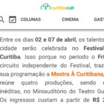 Guta Stresser Instagram - Matéria que saiu na Curitiba Cult sobre a nossa mostra!! COMEÇA *HOJE* COM “OS ANALFABETOS” Curitibanize-se Vem pra MOSTRA À CURITIBANA no @festivaldecuritiba Link para Ingresso na nossa bio @ciaacuritibanaportatil 🫀 #osanalfabetos #osanalfabetos_apeca #teatro🎭 #arte #cultura