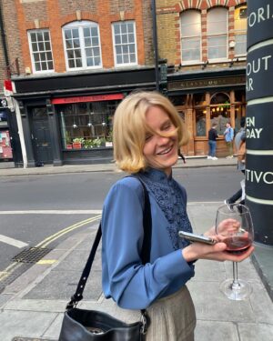 Hadley Robinson Instagram - Deprived of rest and smiling through delightful delirium, I’ll hide behind my hair to hide my face and feign mysterium!